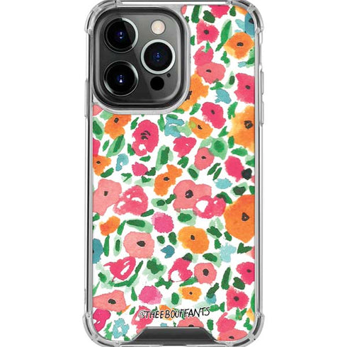 Bouffants and Broken Hearts Watercolor Floral iPhone 16 Pro Max Clear Case