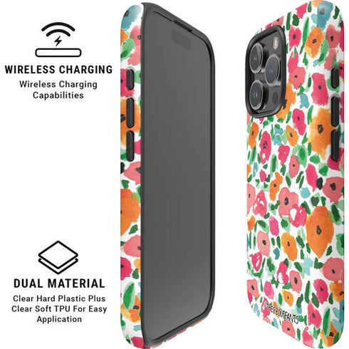 Bouffants and Broken Hearts Watercolor Floral iPhone 16 Pro Max Magsafe Impact Case