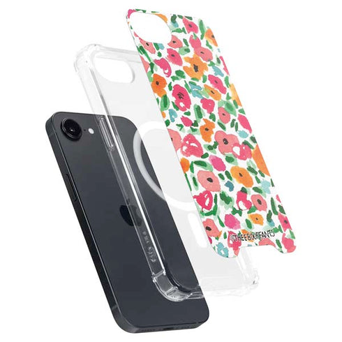 Bouffants and Broken Hearts Watercolor Floral iPhone 16e MagSafe Case