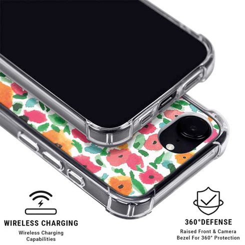 Bouffants and Broken Hearts Watercolor Floral iPhone 16e MagSafe Case