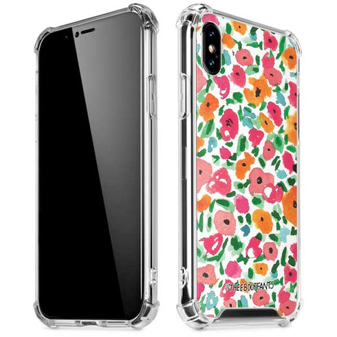 Bouffants and Broken Hearts Watercolor Floral iPhone X/XS Clear Case