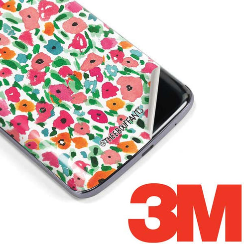 Bouffants and Broken Hearts Watercolor Floral Moto E5 Plus Skin