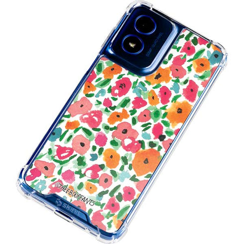Bouffants and Broken Hearts Watercolor Floral Moto G 5G (2024) Clear Case