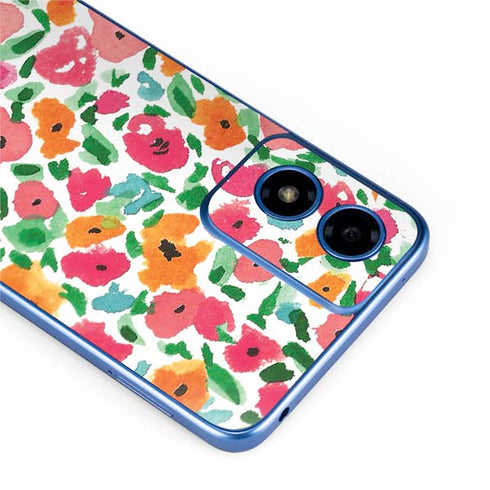 Bouffants and Broken Hearts Watercolor Floral Moto G Play 4G (2024) Skin