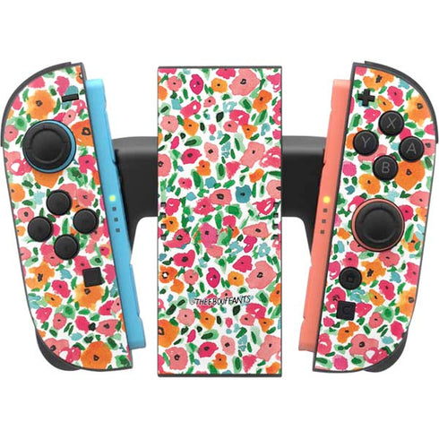 Bouffants and Broken Hearts Watercolor Floral Nintendo Switch 2 (2025) Joy-Con Controller Skin