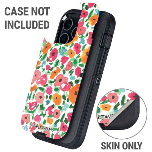 Bouffants and Broken Hearts Watercolor Floral Otterbox Defender iPhone Skin