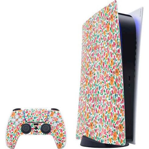 Bouffants and Broken Hearts Watercolor Floral PlayStation PS5 Skins