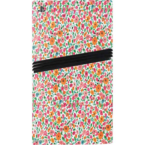 Bouffants and Broken Hearts Watercolor Floral PS5 Pro Bundle Skin