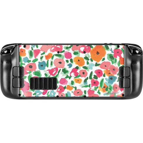 Bouffants and Broken Hearts Watercolor Floral Steam Deck Handheld Gaming Computer OLED Skin