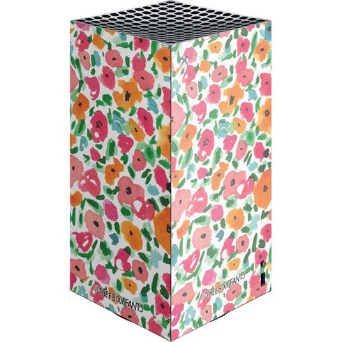 Bouffants and Broken Hearts Watercolor Floral XBox Series X Digital Edition Console Skin