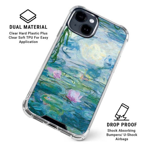 Waterlilies, 1916-19 by Monet iPhone 15 Clear Case