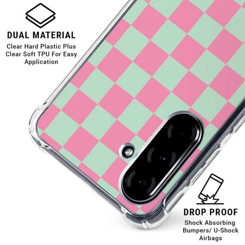 Watermelon Checkered Galaxy A36 5G Clear Case