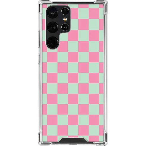 Watermelon Checkered Galaxy S23 Ultra Clear Case