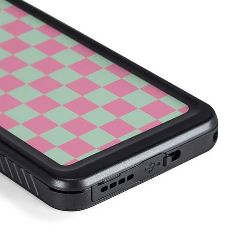 Watermelon Checkered Galaxy S24 Plus Waterproof Case