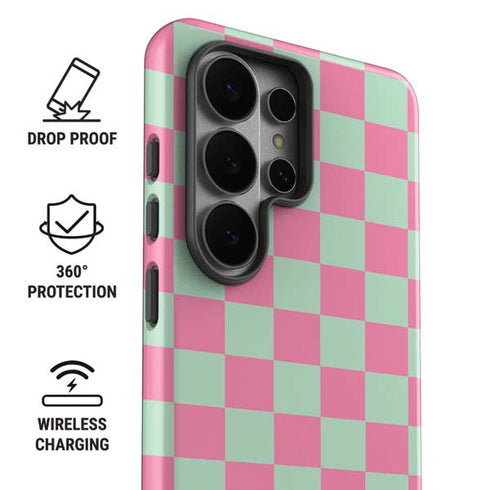 Watermelon Checkered Galaxy S26 Ultra Impact Case