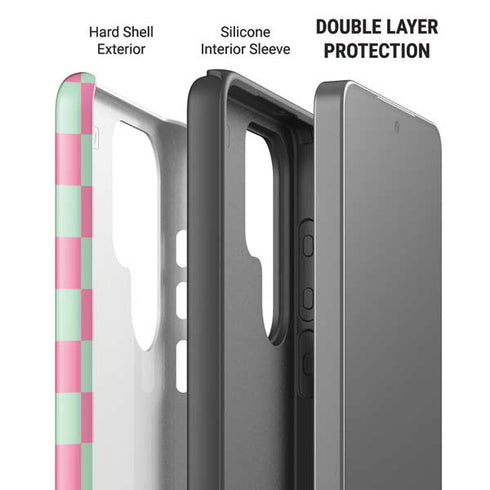 Watermelon Checkered Galaxy S26 Ultra Impact Case