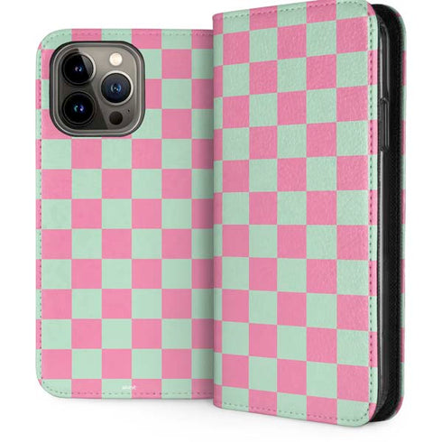 Watermelon Checkered iPhone 15 Pro Max Folio Case
