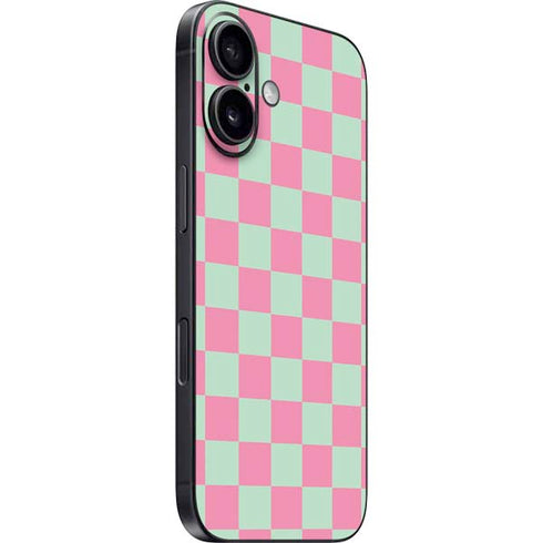 Watermelon Checkered iPhone 16 Plus Skin