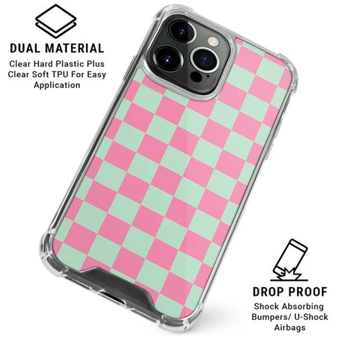 Watermelon Checkered iPhone 16 Pro Clear Case