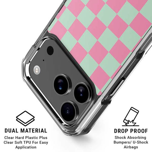 Watermelon Checkered iPhone 18 Pro Clear Case