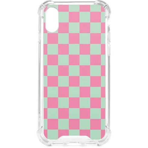 Watermelon Checkered iPhone XS Clear Case