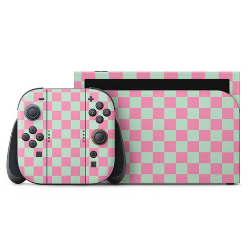 Watermelon Checkered Nintendo Skins