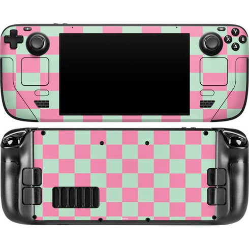 Watermelon Checkered Steam Deck Handheld Gaming Computer OLED Skin