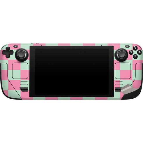 Watermelon Checkered Steam Deck Handheld Gaming Computer Skin