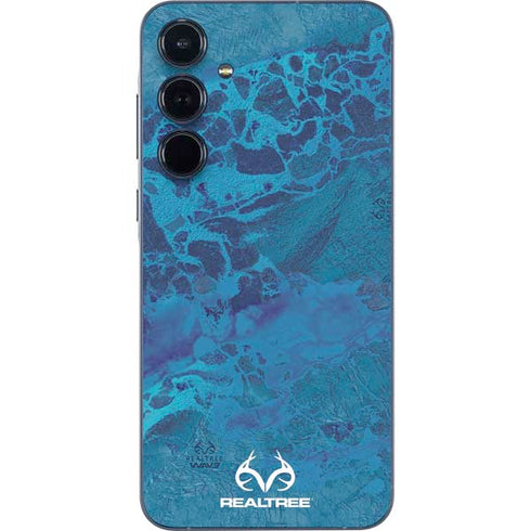 RealTree WAV3 Blue Camo Galaxy A35 5G Skin