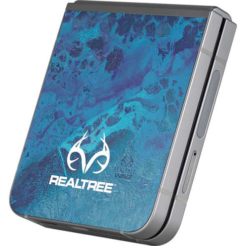 RealTree WAV3 Blue Camo Galaxy Z Flip6 Skin