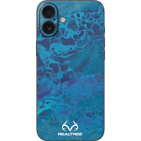 RealTree WAV3 Blue Camo iPhone 16 Plus Skin