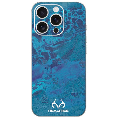 RealTree WAV3 Blue Camo iPhone 16 Pro Skin