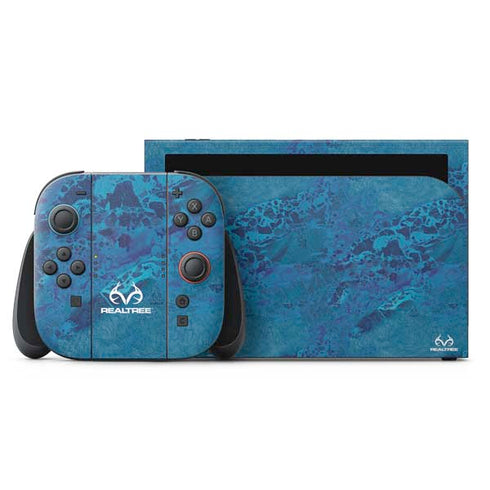 RealTree WAV3 Blue Camo Nintendo Switch 2 (2025) with Joy-Con Skin