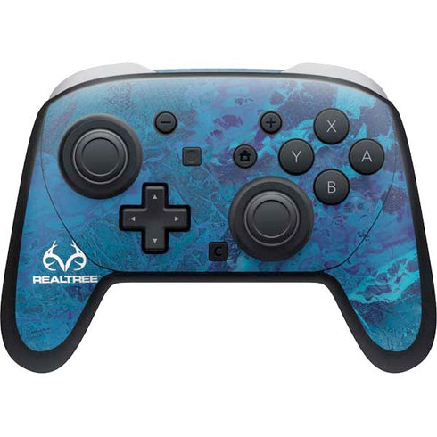 RealTree WAV3 Blue Camo Nintendo Switch 2 (2025) Pro Controller Skin