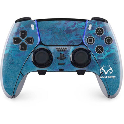 RealTree WAV3 Blue Camo PS5 DualSense Edge Pro Controller Skin