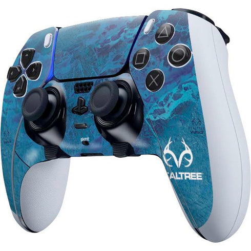 RealTree WAV3 Blue Camo PS5 DualSense Edge Pro Controller Skin