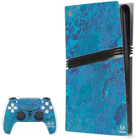 RealTree WAV3 Blue Camo PS5 Pro Bundle Skin