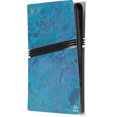 RealTree WAV3 Blue Camo PS5 Pro Console Skin