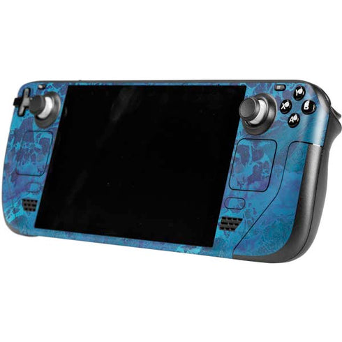 RealTree WAV3 Blue Camo Steam Deck Handheld Gaming Computer OLED Skin