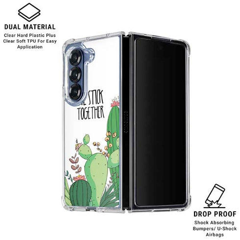 We Stick Together Galaxy Z Fold6 Clear Case