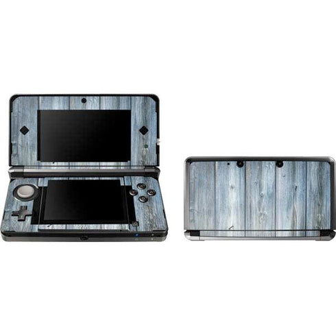 Weathered Blue Wood Nintendo Skins