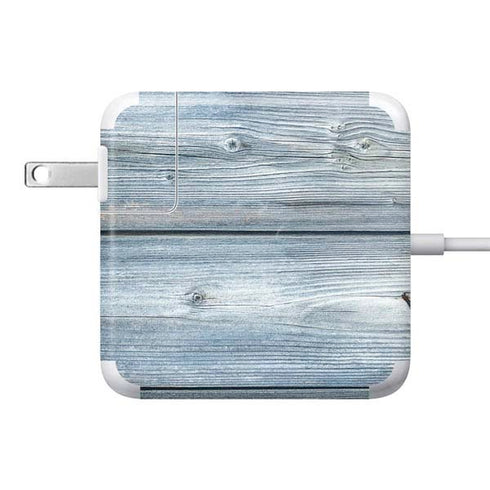 Weathered Blue Wood 85W Power Adapter (15 and 17 inch MacBook Pro Charger) Skin