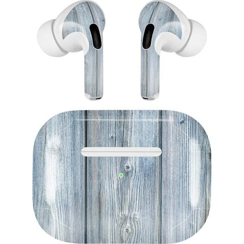 Weathered Blue Wood AirPods Skins