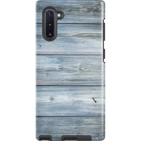 Weathered Blue Wood Galaxy Cases
