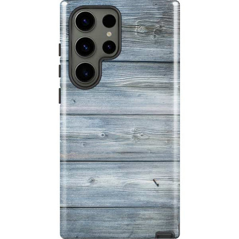 Weathered Blue Wood Galaxy S23 Ultra Pro Case