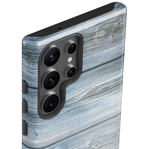 Weathered Blue Wood Galaxy S23 Ultra Pro Case