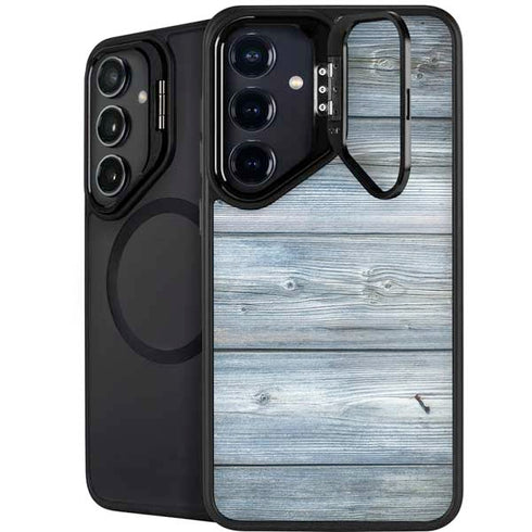 Weathered Blue Wood Galaxy S24 FE Kickstand Case