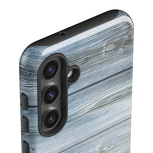 Weathered Blue Wood Galaxy S25 Impact Case