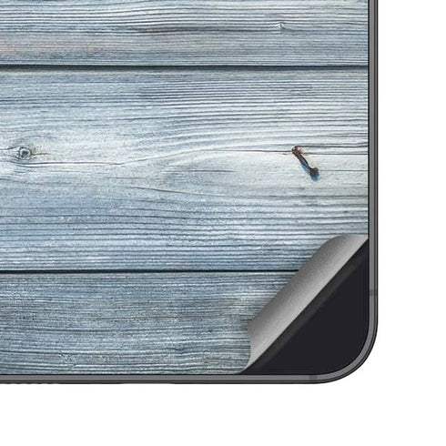 Weathered Blue Wood Galaxy S25 Plus Skin