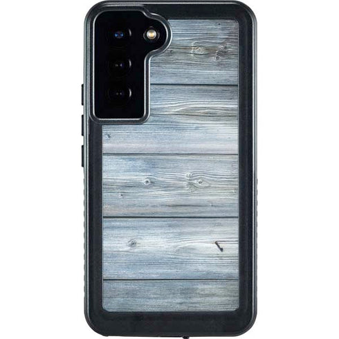 Weathered Blue Wood Galaxy S24 Plus Waterproof Case